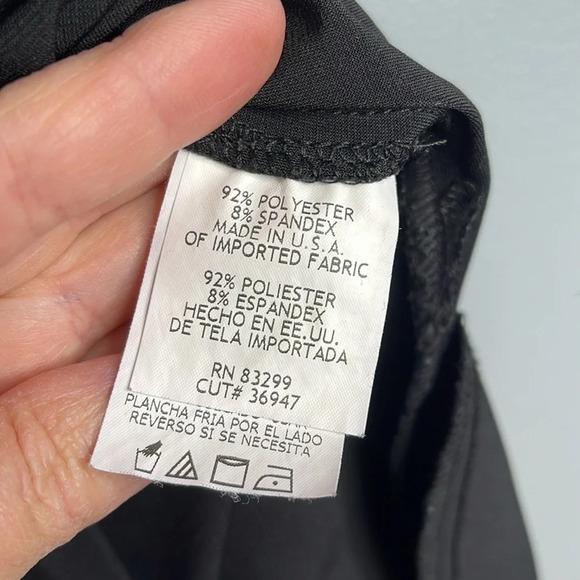 TIANA B. Black Box Pleat Scoop Neck Short Sleeve Shift Dress Loose Classic M - Picture 8 of 12